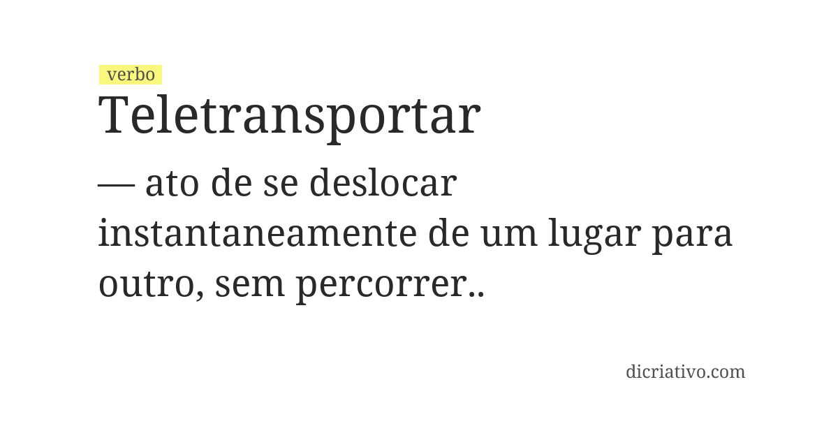 Significado de teletransportar