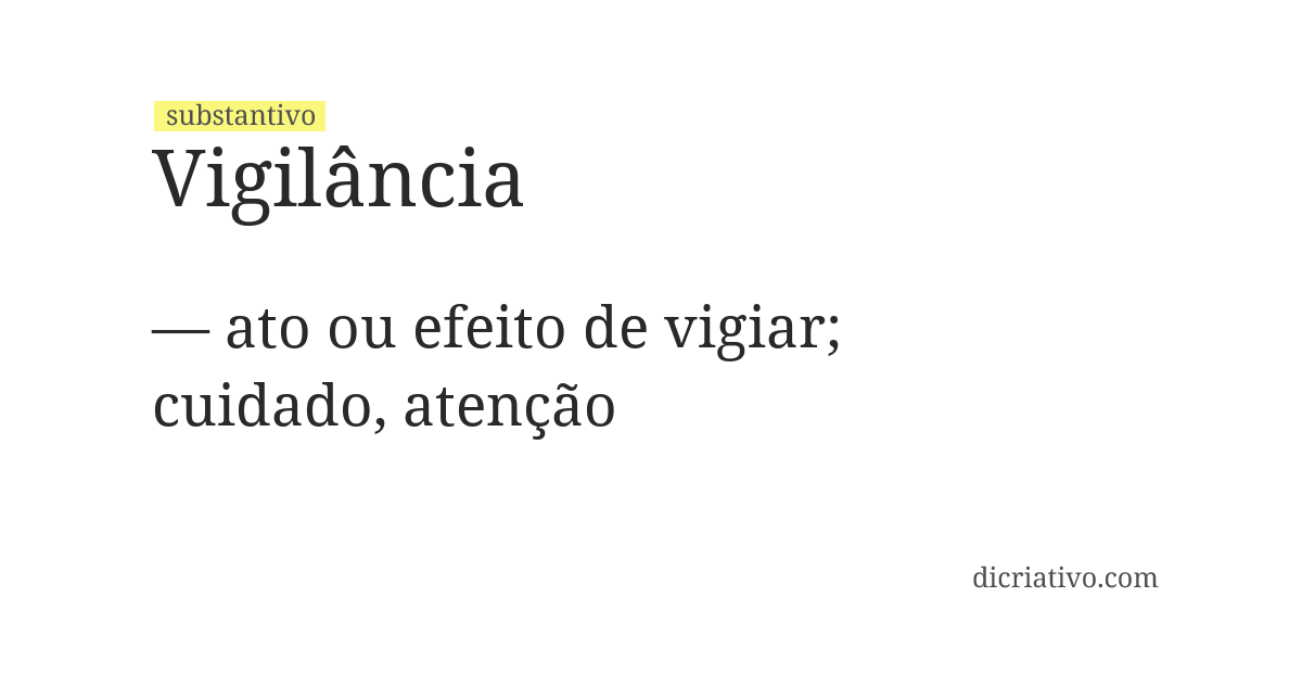 Significado de vigilância