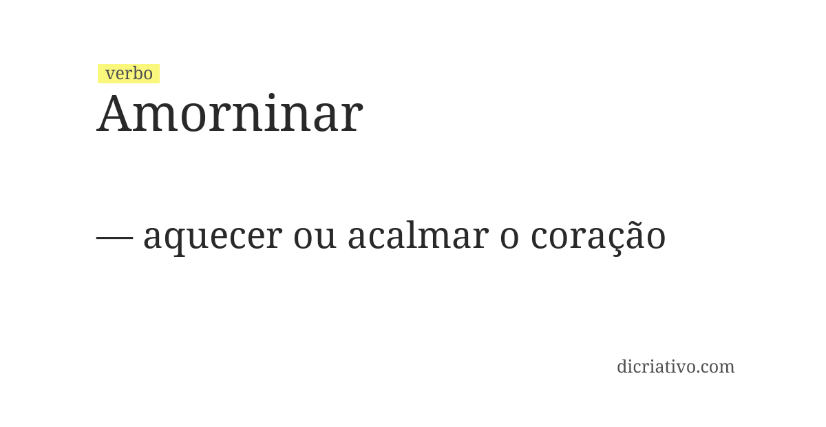 Significado de amorninar