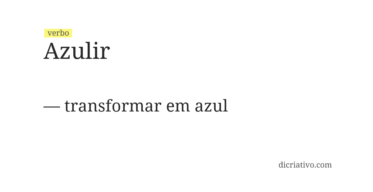 Significado de azulir