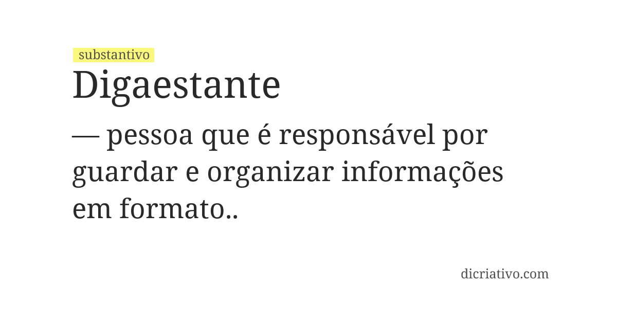 Significado de digaestante