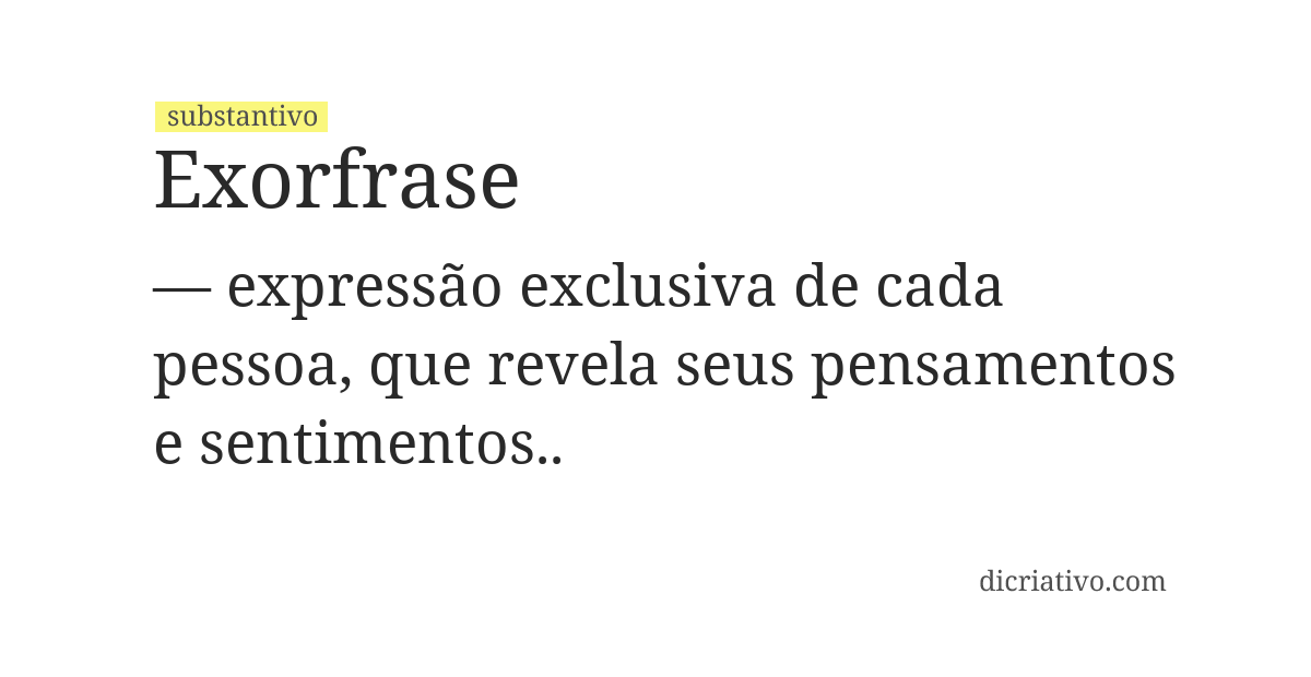 Significado de exorfrase