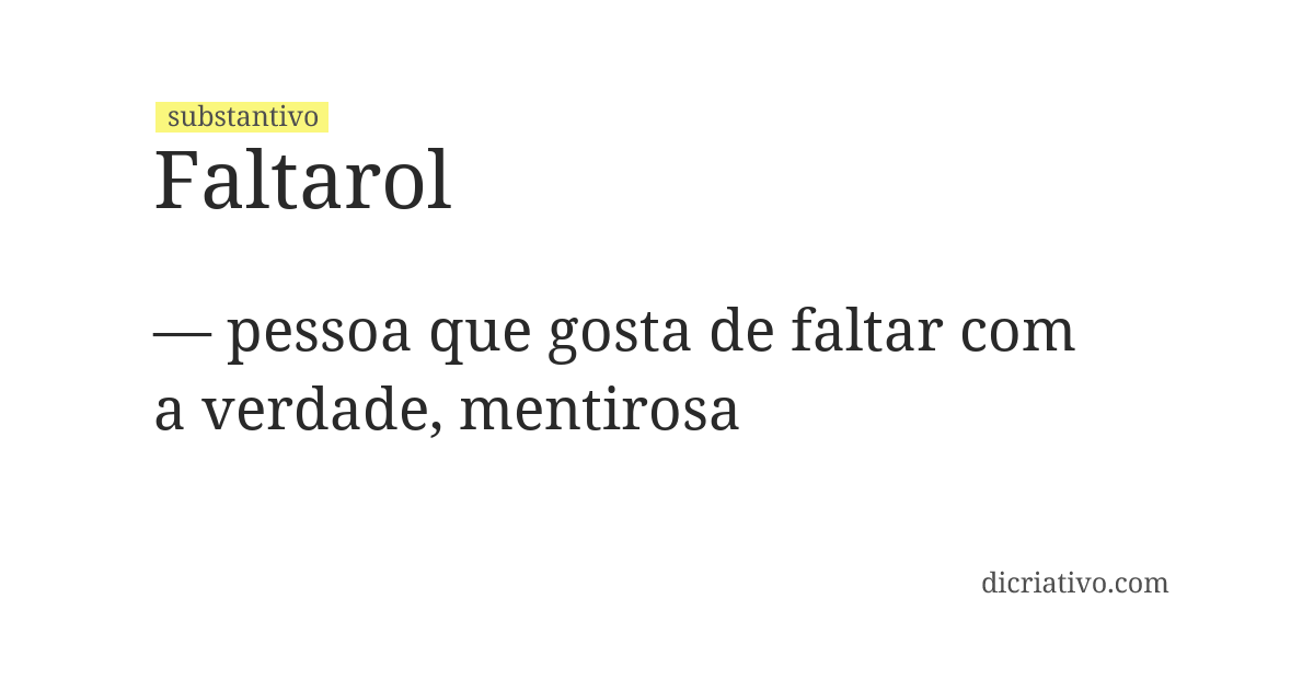 Significado de faltarol