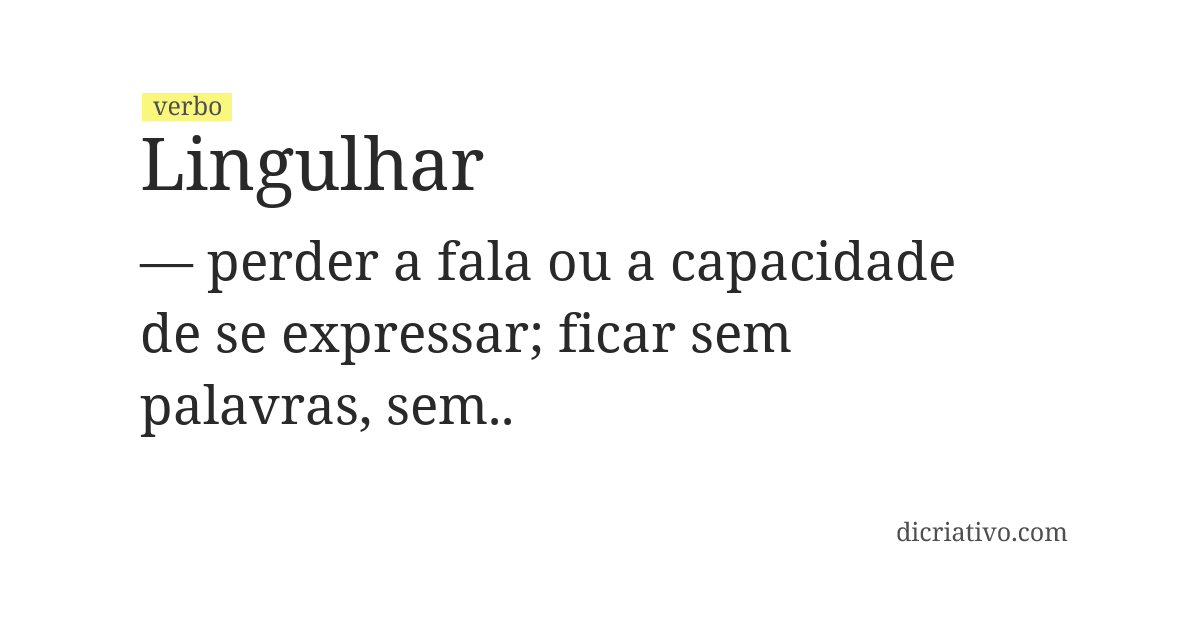 Significado de lingulhar