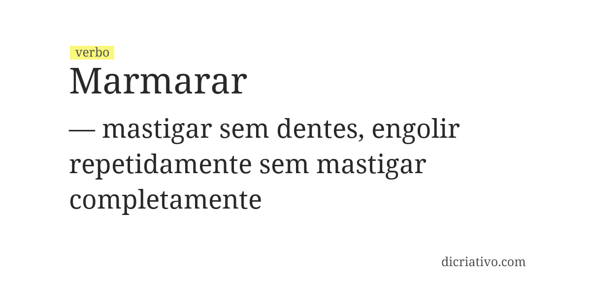 Significado de marmarar