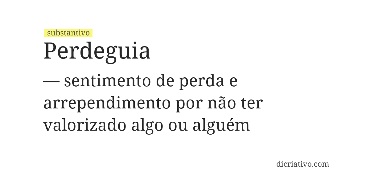 Significado de perdeguia