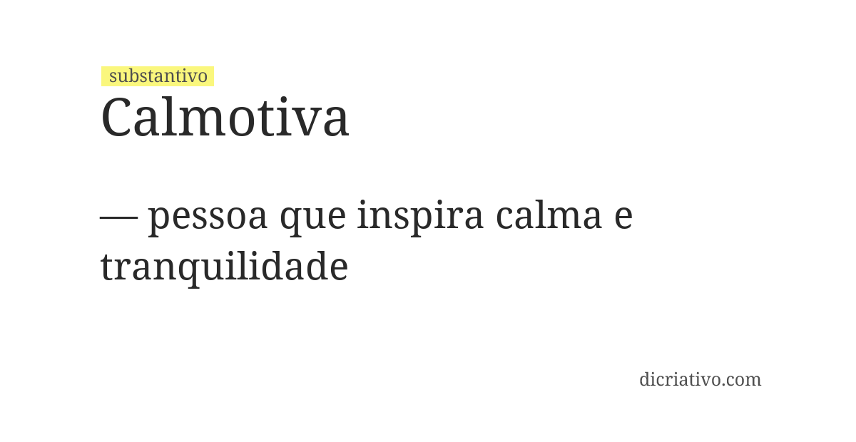 Significado de calmotiva