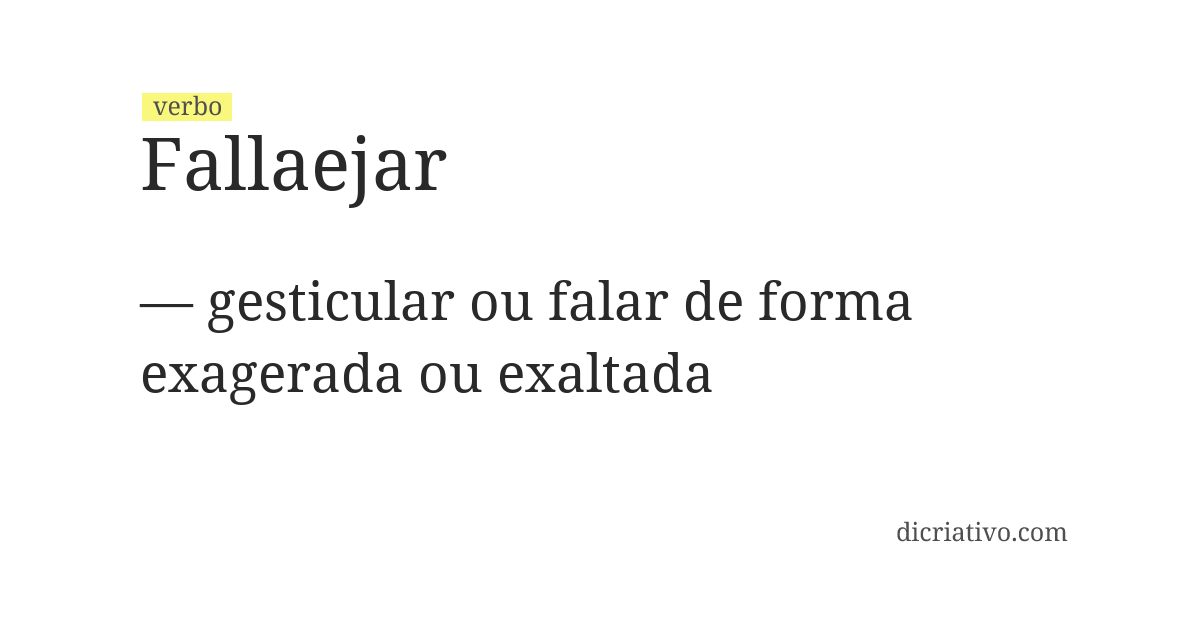 Significado de fallaejar