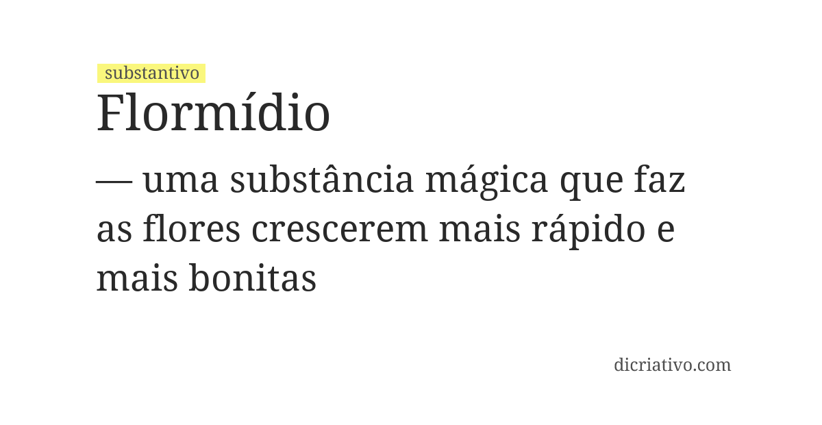 Significado de flormídio