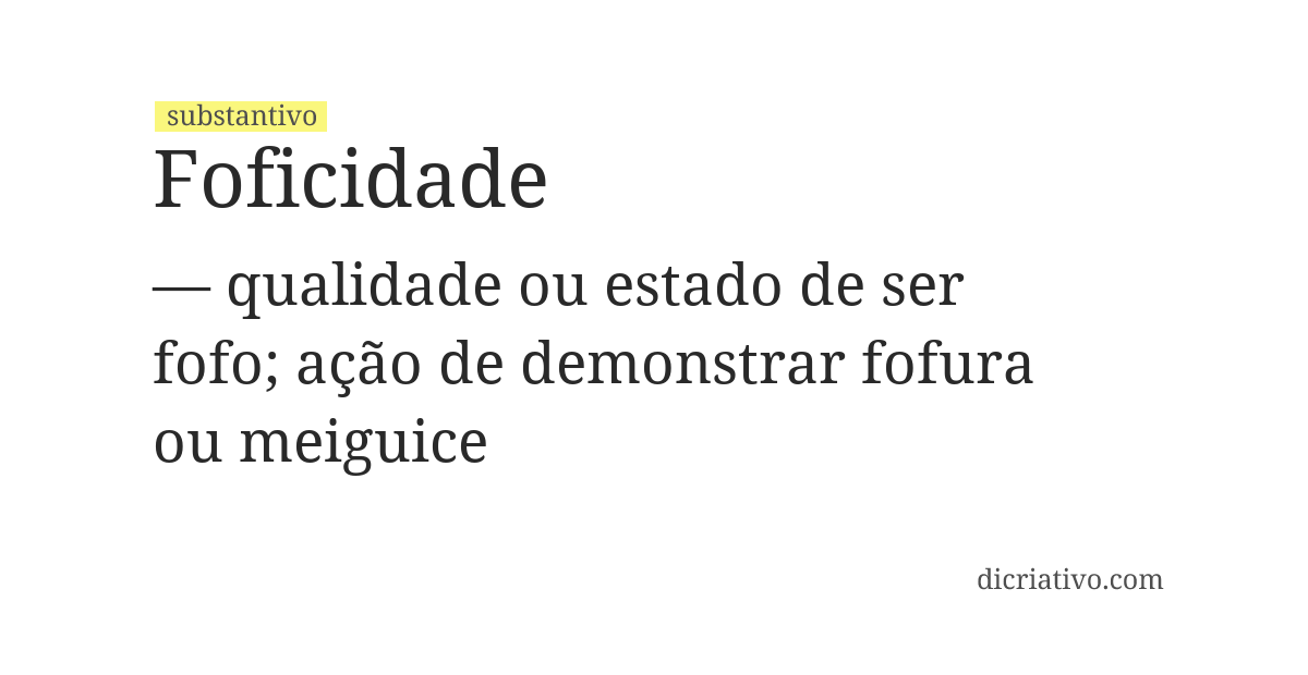 Significado de foficidade