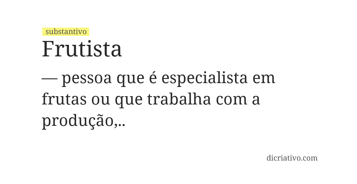 Significado de frutista