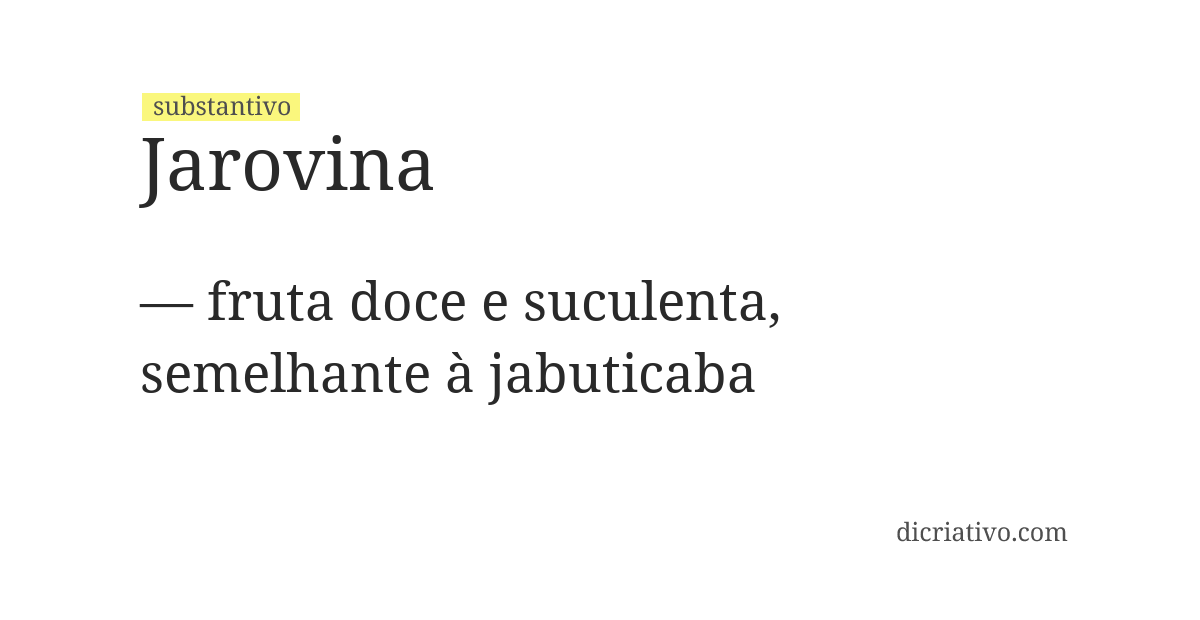 Significado de jarovina