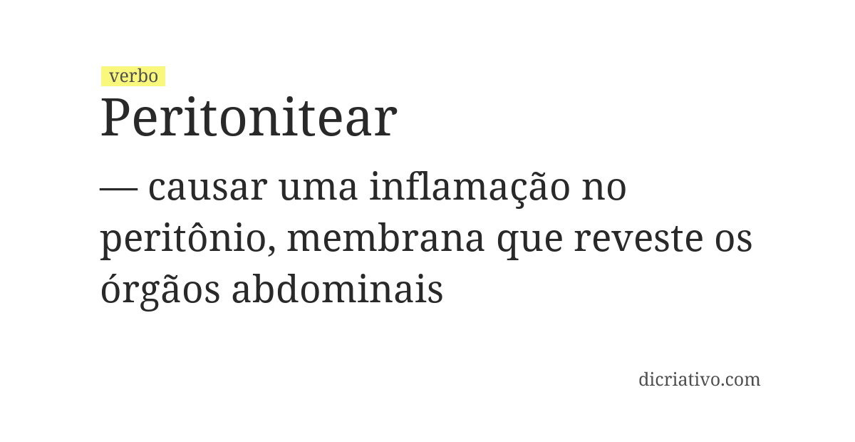 Significado de peritonitear