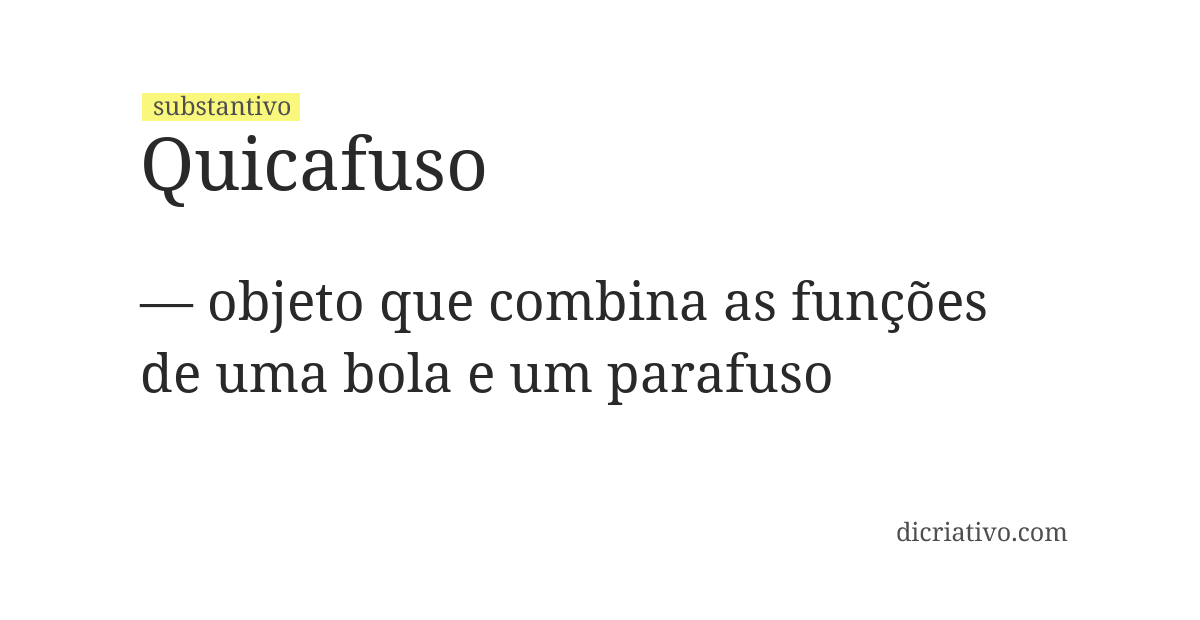 Significado de quicafuso