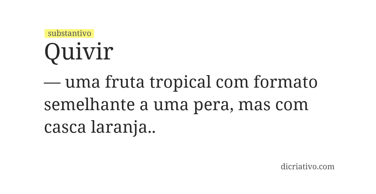 Significado de quivir