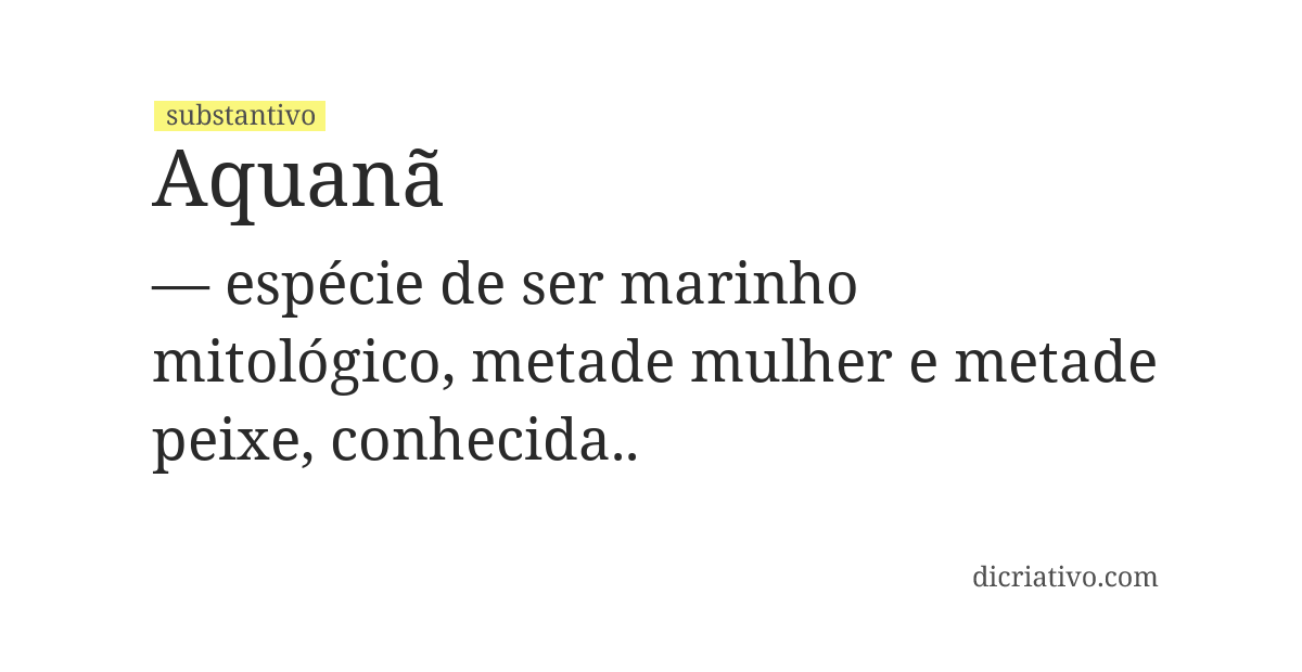 Significado de aquanã