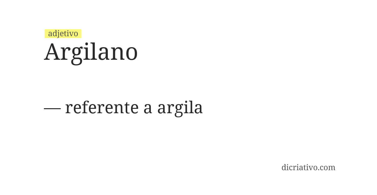 Significado de argilano