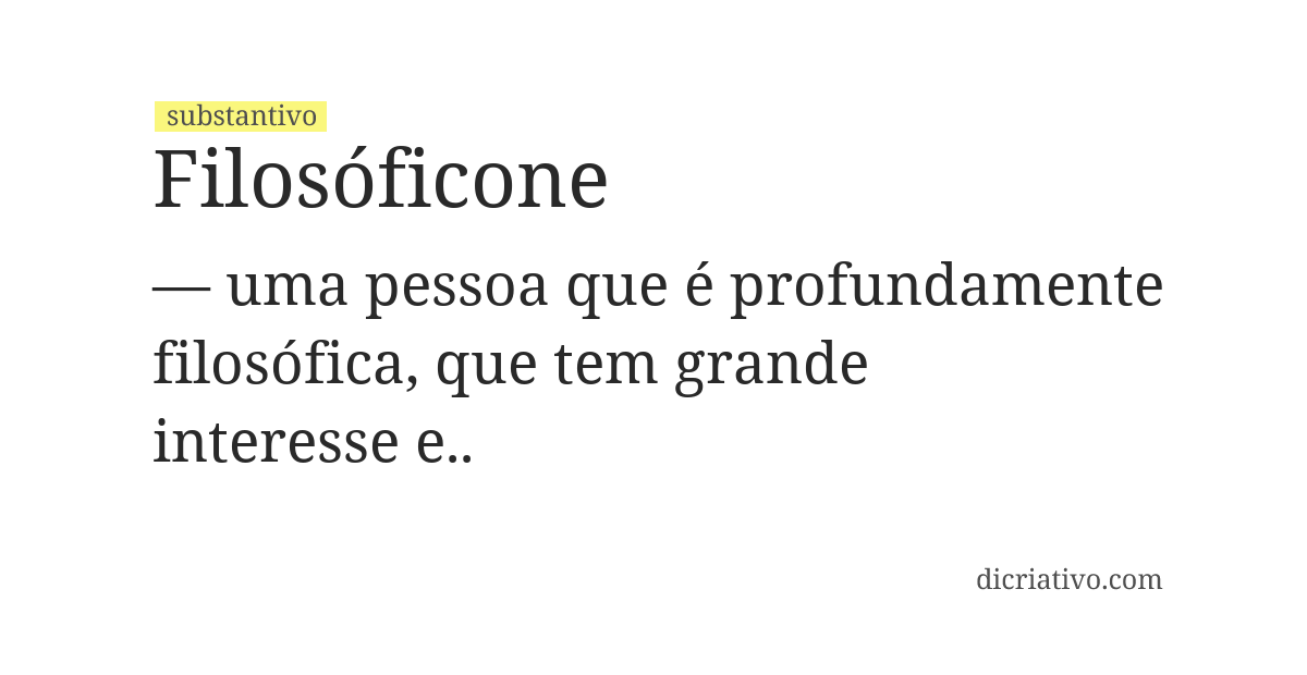 Significado de filosóficone