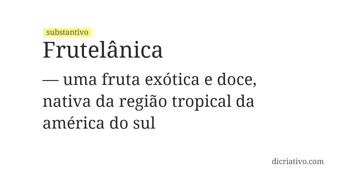 Significado de frutelânica