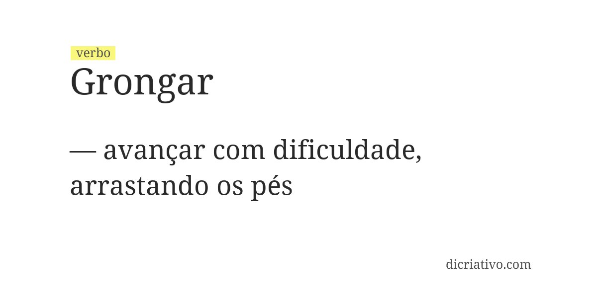 Significado de grongar