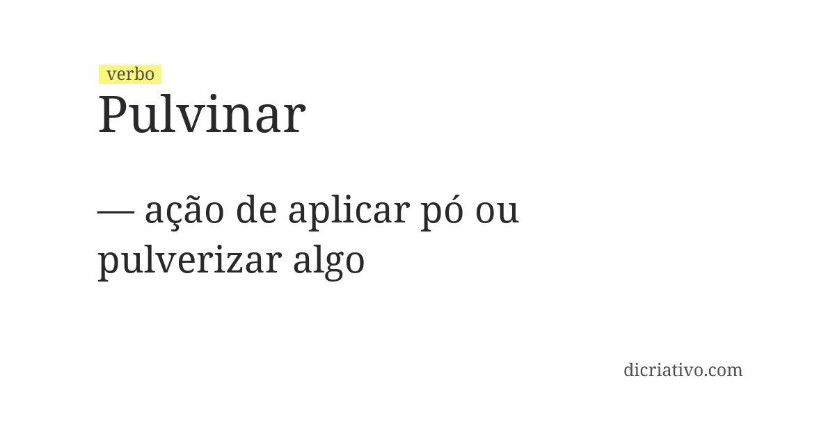 Significado de pulvinar