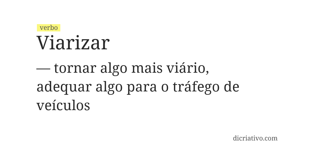 Significado de viarizar